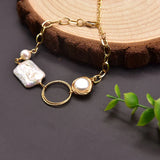 Freshwater Baroque Pearl Geometric Bracelet Bangle