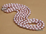 Lavender Pearl Necklace 7-8mm 3-Strand