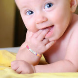 Newborns Baby Nameplate Bracelets with Adjustable Chain