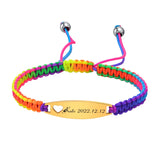 Newborns Baby Nameplate Bracelets with Adjustable Chain