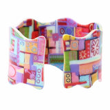 Newei Acrylic Geometric Pattern Bangles For Women Jewelry