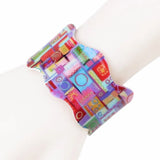 Newei Acrylic Geometric Pattern Bangles For Women Jewelry