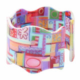 Newei Acrylic Geometric Pattern Bangles For Women Jewelry