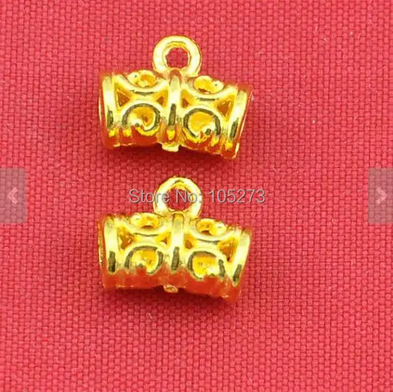 10pcs Plated Spacer Bail Charm Pendants 9x12mm - DIY Jewelry Making