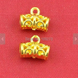 10pcs Plated Spacer Bail Charm Pendants 9x12mm - DIY Jewelry Making