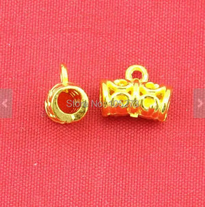 10pcs Plated Spacer Bail Charm Pendants 9x12mm - DIY Jewelry Making