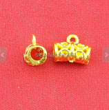 10pcs Plated Spacer Bail Charm Pendants 9x12mm - DIY Jewelry Making
