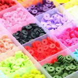 18 Colors Flat Polymer Clay Beads DIY Jewelry Making Kit