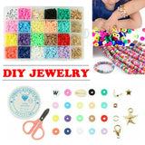 18 Colors Flat Polymer Clay Beads DIY Jewelry Making Kit