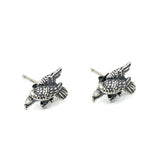 925 Sterling Silver Eagle Stud Earrings Hiphop Punk Bird Animal Unisex Jewelry