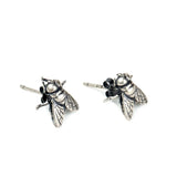 Vintage 925 Silver Insect Fly Stud Earrings for Men Women