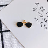 100pcs Sunglasses Shape Alloy Charms 10x20mm Enamel Pendants
