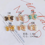 100pcs 11*16mm Dragonfly Charms Tone Plated Enamel Pendants