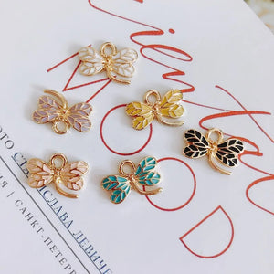 100pcs 11*16mm Dragonfly Charms Tone Plated Enamel Pendants
