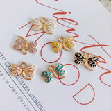 100pcs 11*16mm Dragonfly Charms Tone Plated Enamel Pendants