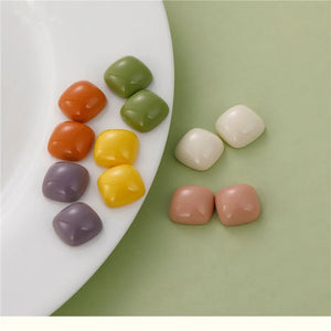 100pcs 15mm Square Resin Beads DIY Jewelry Earring Accessory
