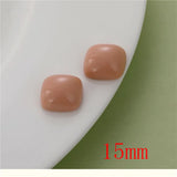 100pcs 15mm Square Resin Beads DIY Jewelry Earring Accessory