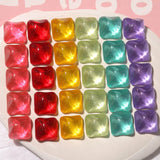 100pcs 16mm Water Ripple Square Resin Beads DIY Jewelry Earring Hair Accessory