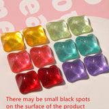 100pcs 16mm Water Ripple Square Resin Beads DIY Jewelry Earring Hair Accessory
