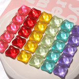 100pcs 16mm Water Ripple Square Resin Beads DIY Jewelry Earring Hair Accessory
