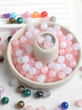 100pcs 8mm 10mm 12mm Glitter Pattern Round Resin Beads DIY Jewelry Accessory