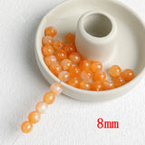 100pcs 8mm 10mm 12mm Glitter Pattern Round Resin Beads DIY Jewelry Accessory