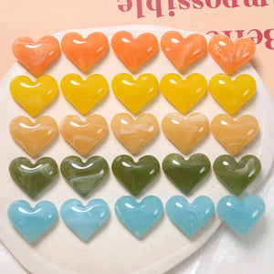 100pcs Cartoon Resin Flatback Beads DIY Jewelry Earring Accessory