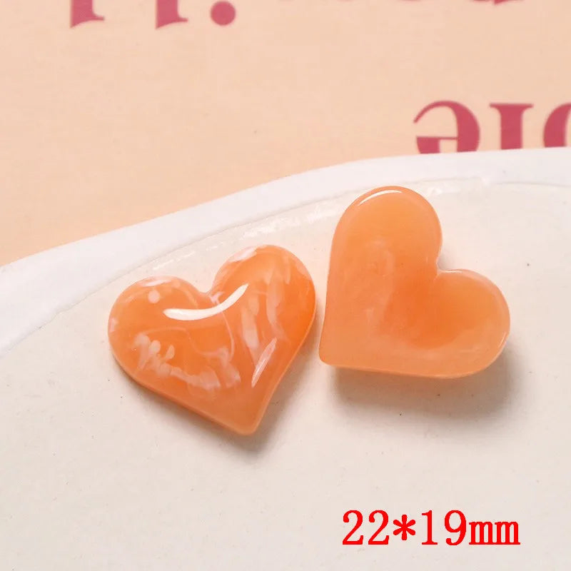 100pcs Cartoon Resin Flatback Beads DIY Jewelry Earring Accessory