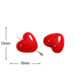 100pcs Cartoon Hearts Resin Beads DIY Jewelry Accessory