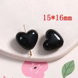100pcs Cartoon Hearts Resin Beads DIY Jewelry Accessory