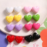 100pcs Cartoon Hearts Resin Beads DIY Jewelry Accessory