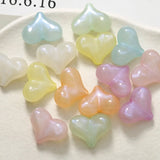 100pcs/lot Geometry Cartoon Hearts Beads DIY Jewelry Accessories