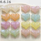 100pcs/lot Geometry Cartoon Hearts Beads DIY Jewelry Accessories