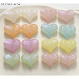 100pcs/lot Geometry Cartoon Hearts Beads DIY Jewelry Accessories