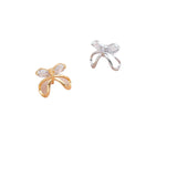 10pcs 15*13mm Copper Alloy Silver Ribbon Bow Charms DIY Jewelry Findings