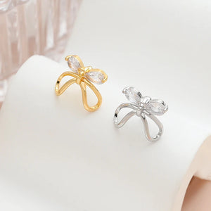 10pcs 15*13mm Copper Alloy Silver Ribbon Bow Charms DIY Jewelry Findings