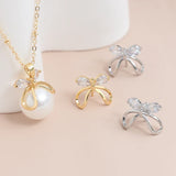 10pcs 15*13mm Copper Alloy Silver Ribbon Bow Charms DIY Jewelry Findings