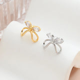 10pcs 15*13mm Copper Alloy Silver Ribbon Bow Charms DIY Jewelry Findings