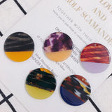 10pcs 29*3mm Colorful Acrylic Acetic Acid Round Pendant Charms DIY