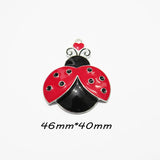 10pcs/bag Enamel Heart & Ladybugs Pendants for Jewelry
