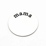 10pcs 22mm Silver Mama Window Plate for 30mm Glass Locket