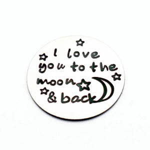 10pcs 22mm Stainless Steel Moon Back Plate for 30mm Floating Locket