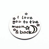 10pcs 22mm Stainless Steel Moon Back Plate for 30mm Floating Locket