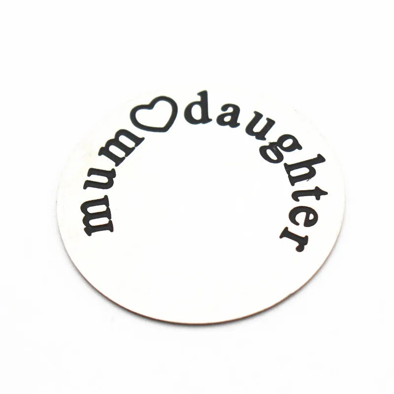 10pcs Stainless Steel 22mm Mum Daughter Floating Plate for 30mm Locket