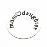 10pcs Stainless Steel 22mm Mum Daughter Floating Plate for 30mm Locket