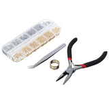 1200Pcs Jewelry Findings Kit DIY Bracelet Necklace Earring Making Tool