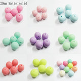 500pcs 12mm, 105pcs 20mm Acrylic Matte Solid Beads