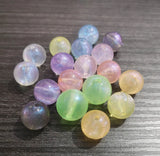 Transparent Acrylic Glitter Beads 14mm/16mm for DIY Jewelry