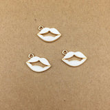 80pcs/Lot Sexy Lip Shape Enamel Charms 18*11MM, DIY Jewelry Findings