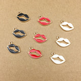 80pcs/Lot Sexy Lip Shape Enamel Charms 18*11MM, DIY Jewelry Findings